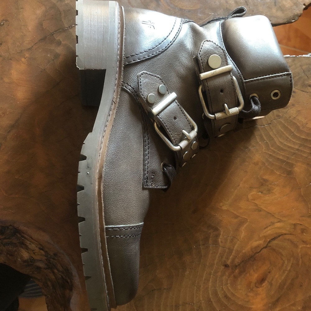 Frye Leather Combat Boots